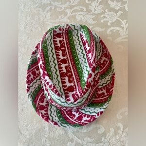 Holiday Red and Green Reindeer Hat